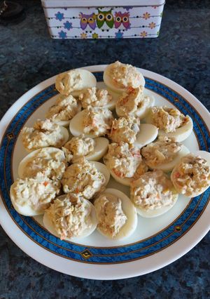 Una foto de Huevos rellenos con mayonesa