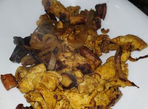 Una foto de Pollo con pulpo sancocho