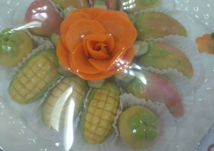 Bahan Membuat Buah2 Mini Kacang Hijau isi Sayur yang mudah
