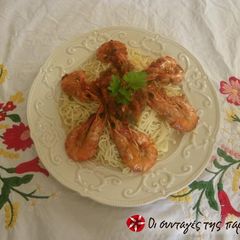A picture of Drunken shrimp pasta.