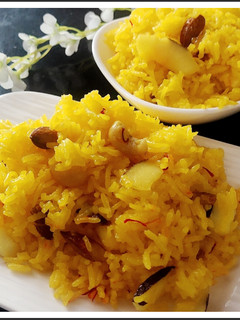 जर्दा पीला मीठा चावल (zarda pila meetha chawal recipe in Hindi) रेसिपी मुख्य फोटो