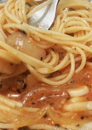 Foto resep Pasta Saus Tomat Lada Hitam Homemade