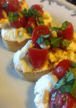 A picture of Whipped Feta Crostini.