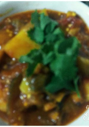 A picture of Aloo Baingan.
