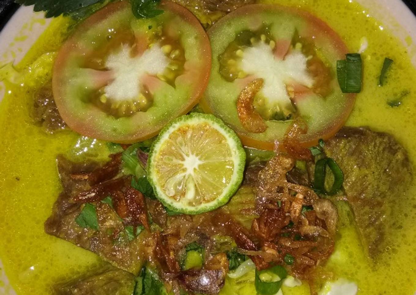 Soto Daging Sapi Kuah Santan Ala Zahara