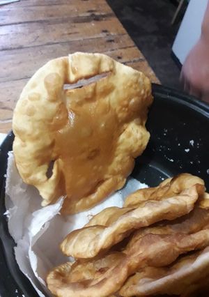 Una foto de Torta frita hecha por mi amor ❤