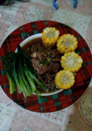 Foto resep Daging sapi teriyaki lada hitam