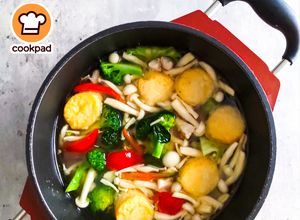 Gambar Sup Sayur Campur Tauhu Telur