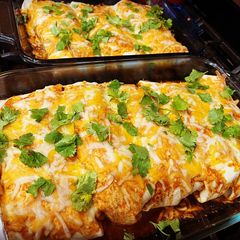 A picture of Chicken Enchiladas.