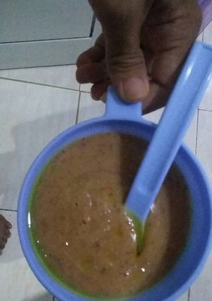Foto resep Mpasi 7+, bubur beras merah pisang ambon