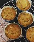 Eggless Wheat walnut Muffins