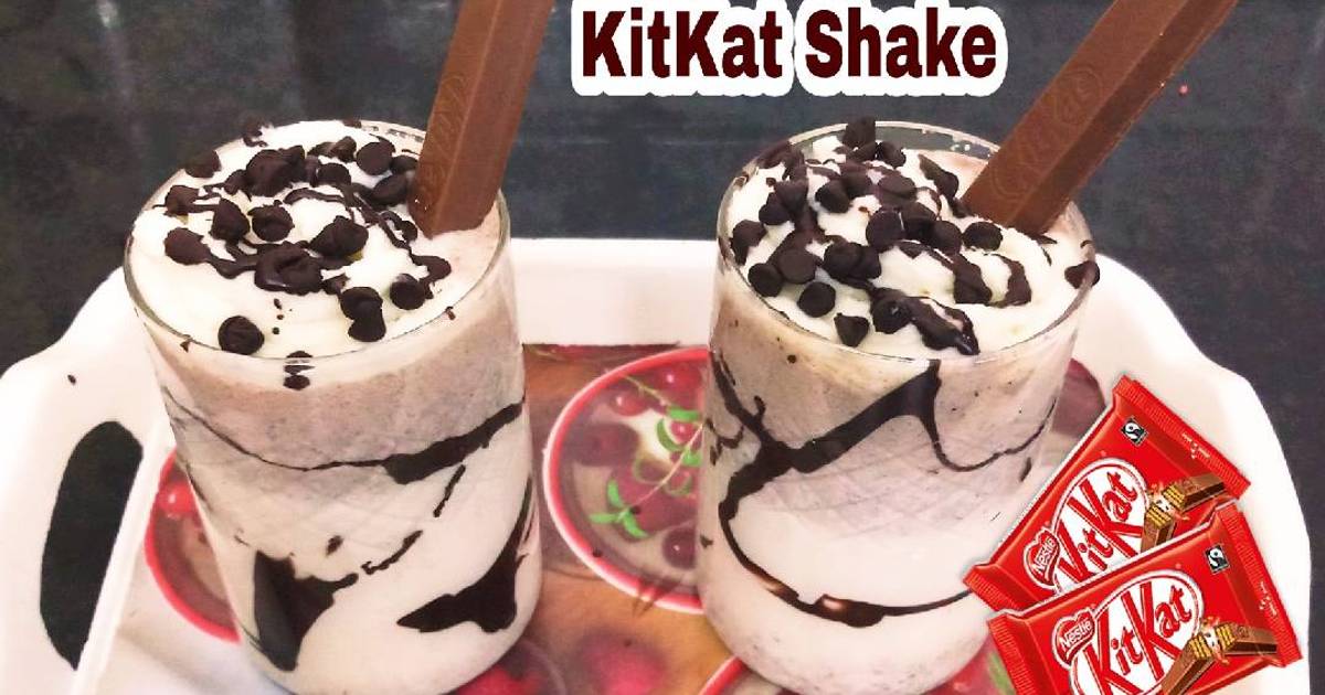 Kitkat shake, kit kat milkshake recipe, how to make kitkat shake