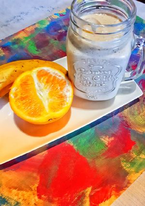 Una foto de 👉Smoothie de Crema de Maní con plátano: