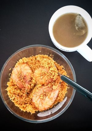 A picture of Spicy Garlic Shrimp couscous.