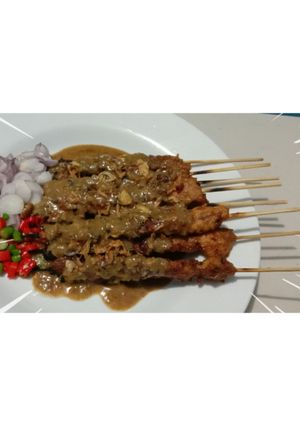 Foto resep Sate ayam bumbu kacang