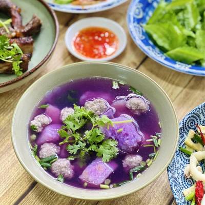 Cách Làm Món Canh Khoai Tím Thịt Viên của Rose Truong - CookpadThêm CooksnapChia sẻ