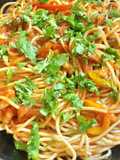 Shrimp and clam in tomato sauce