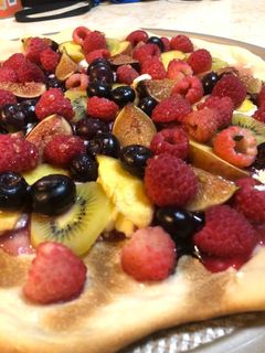 Una foto de Pizza de frutas