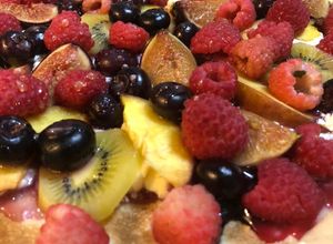 Una foto de Pizza de frutas