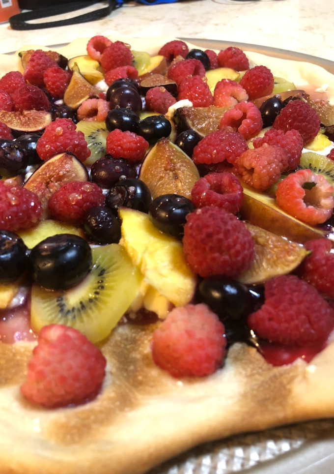 Una foto de Pizza de frutas