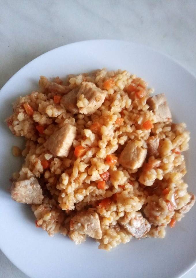 Булгур с мясом и овощами в мультиварке