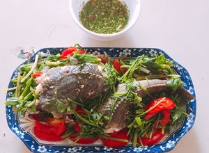 Hình của món Cá hấp bia.