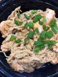 Chicken Alfredo with edamame pasta