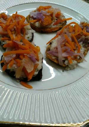 Una foto de Canapés de verduras a la plancha