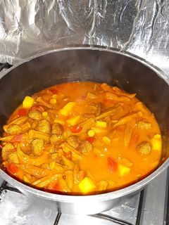 عکسی از دستور خوراک بامیه با قلقلی