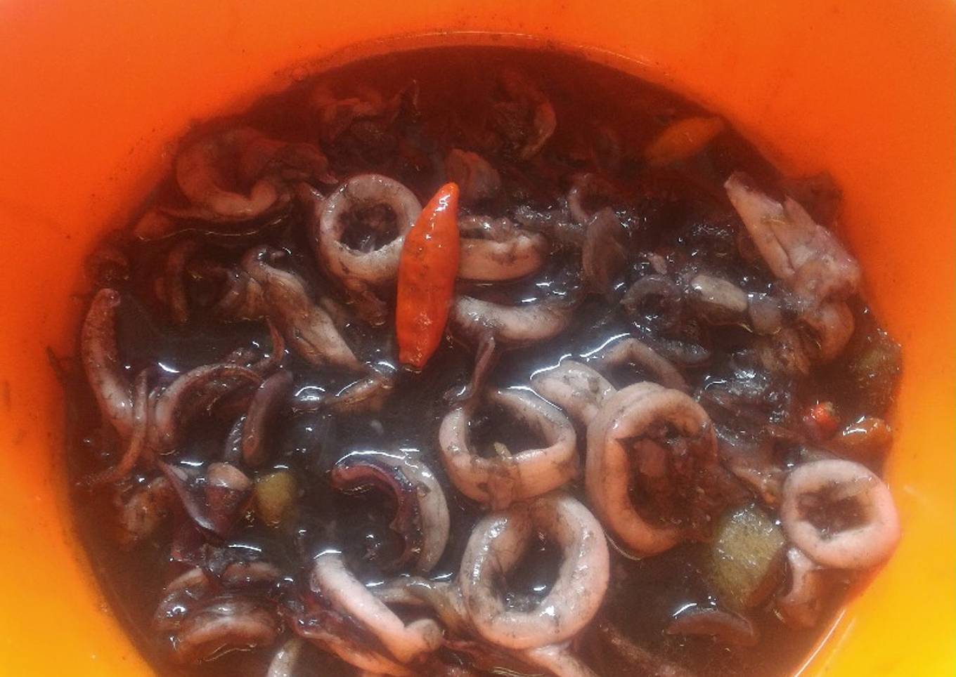 Resep cumi bumbu hitam praktis, enak, dan tidak amis. Anti-gagal (percobaan pertama)