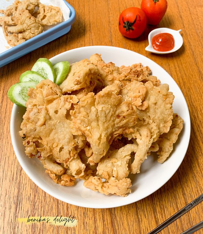 Jamur putih goreng