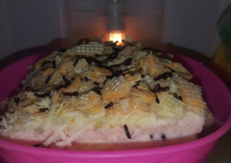 Stup roti keju dengan waffer keju maknyussss