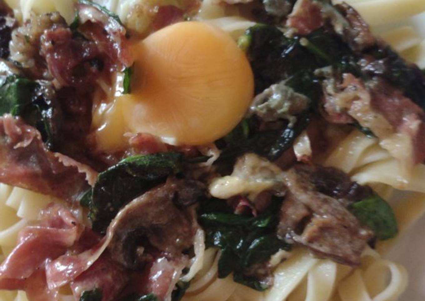 Pasta with Prosciutto and Cambozola. #mycookbook #lovepasta