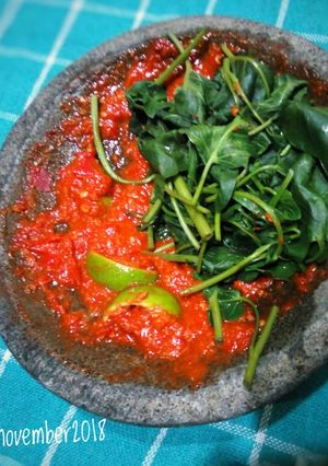 Foto resep Kulup kangkung sambel pecel