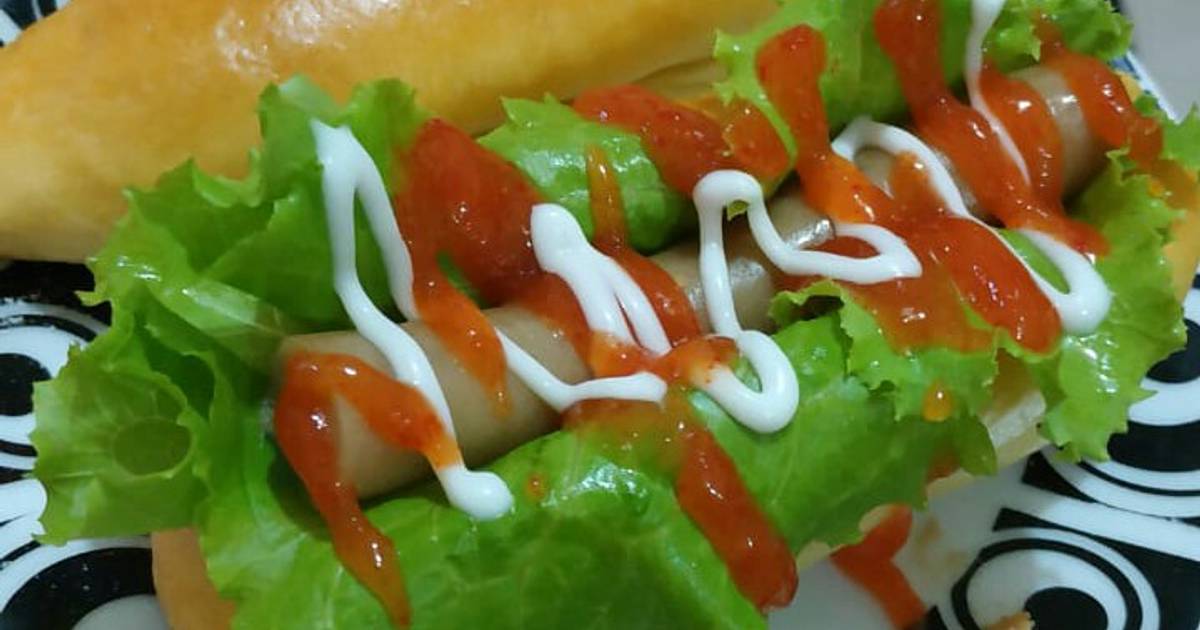 Resep Hot Dog Bun Metode Tangzhong / Water roux tanpa telur oleh
