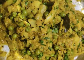 How to Recipe Delicious Cabbage and peas sabji