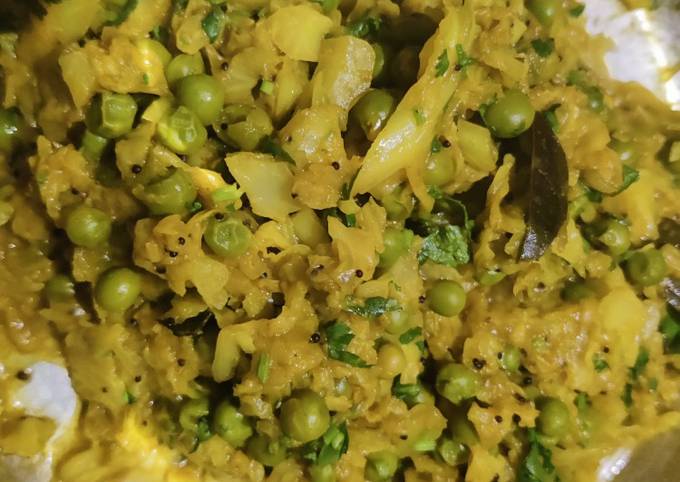 Recipe of Speedy Cabbage and peas sabji