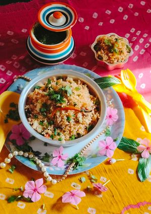 A picture of Mumbai style tawa pulao.