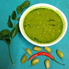 Zanzanit Solyanchi Amti (Hara Chana) (Green Chickpeas Curry) A picture of Zanzanit Solyanchi Amti (Hara Chana) (Green Chickpeas Curry).
