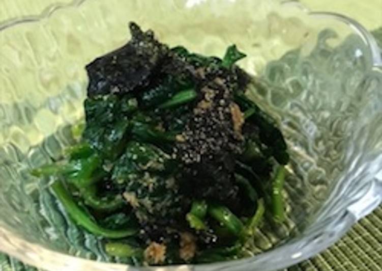 Steps to Prepare Any-night-of-the-week Spinach and Nori Salad