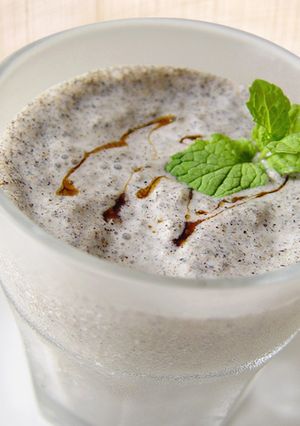 A picture of Tofu and Sesame Shaved Ice.