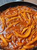 Calabacin🍝 en salsa🥫 de pimentón🧄🥜🍝