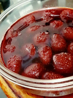 A picture of Homemade Strawberry Syrup.