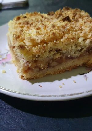 Una foto de Tarta crumble de manzana