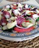 Ensalada de pulpo con mayonesa picante