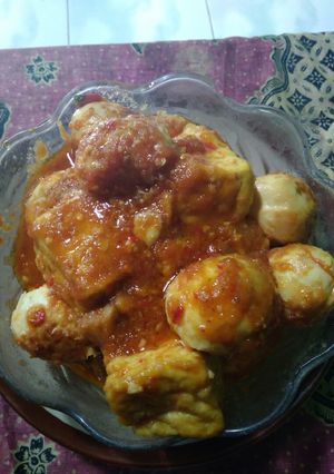 Foto resep Balado telor tahu