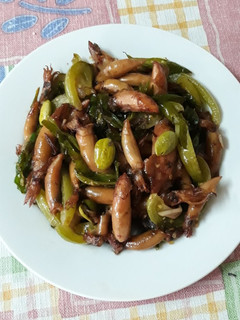 Foto resep Cumi asin cabe hijau