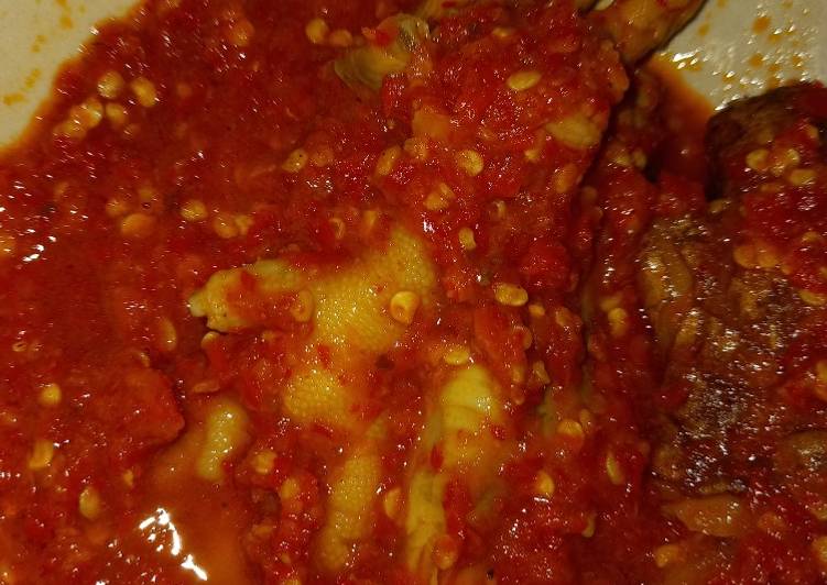 Masakan Unik Ceker setan pedas merah Yummy Mantul