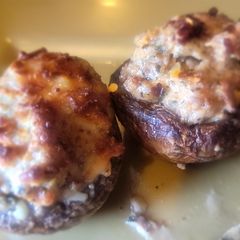 3Cheese 3Herb Hot Sausage-Stuffed Mushrooms A picture of 3Cheese 3Herb Hot Sausage-Stuffed Mushrooms.
