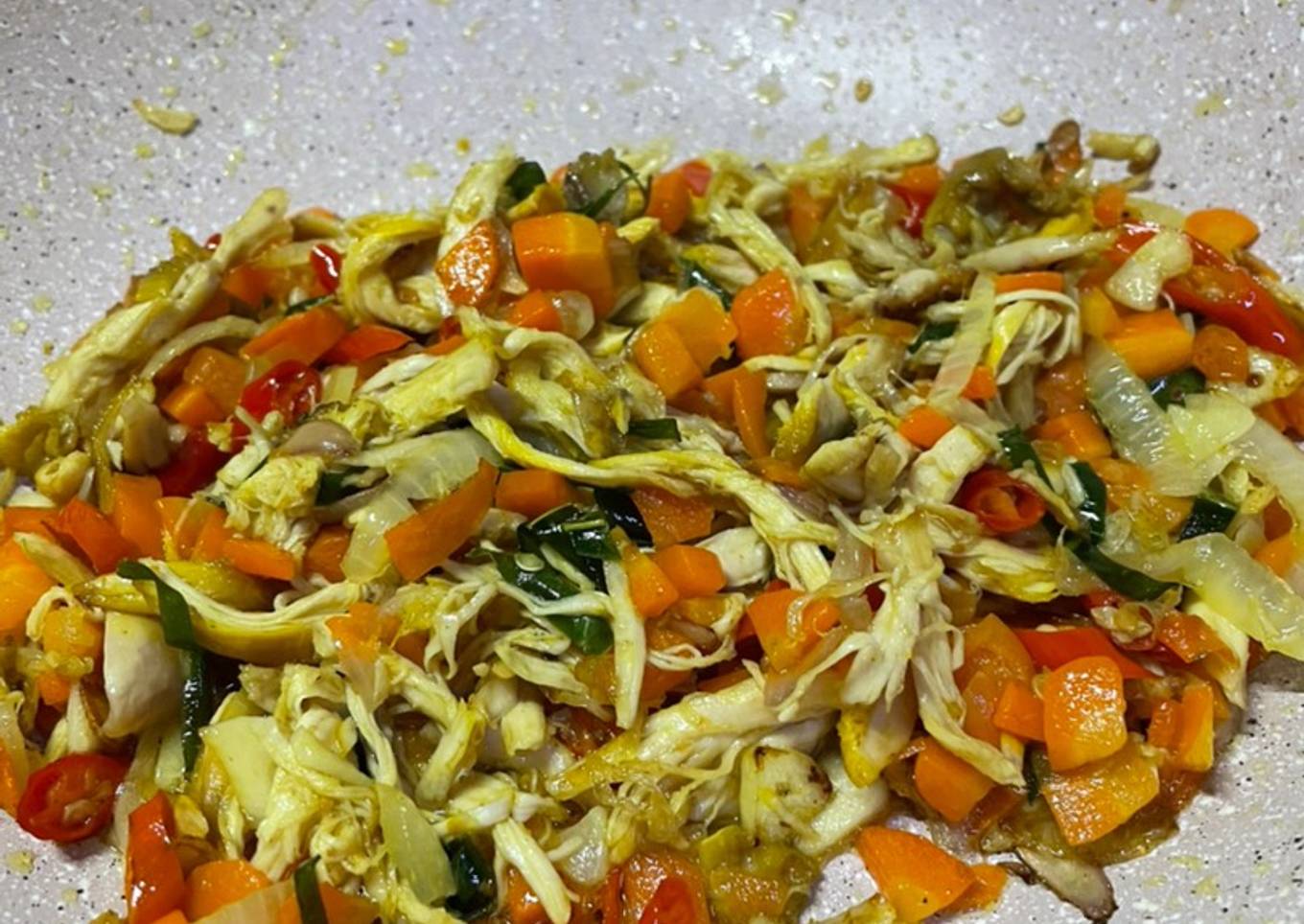 Suwir ayam sayur